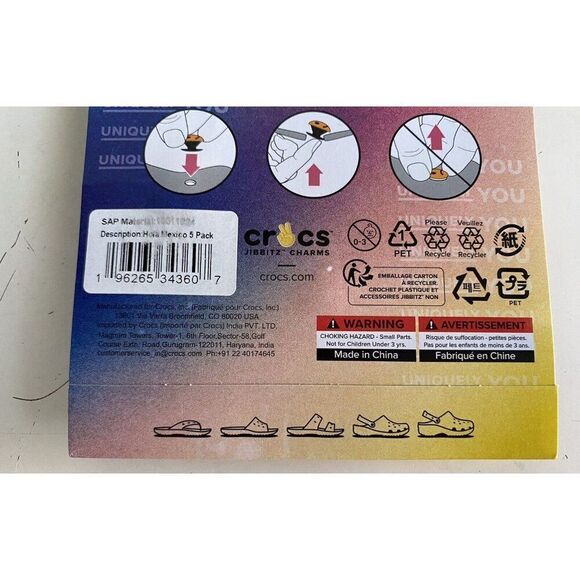 Set Of 5 Jibbitz Set For Crocs HOLA MEXICO Cancun Cactus Piñata Margarita Charro - Picture 10 of 10